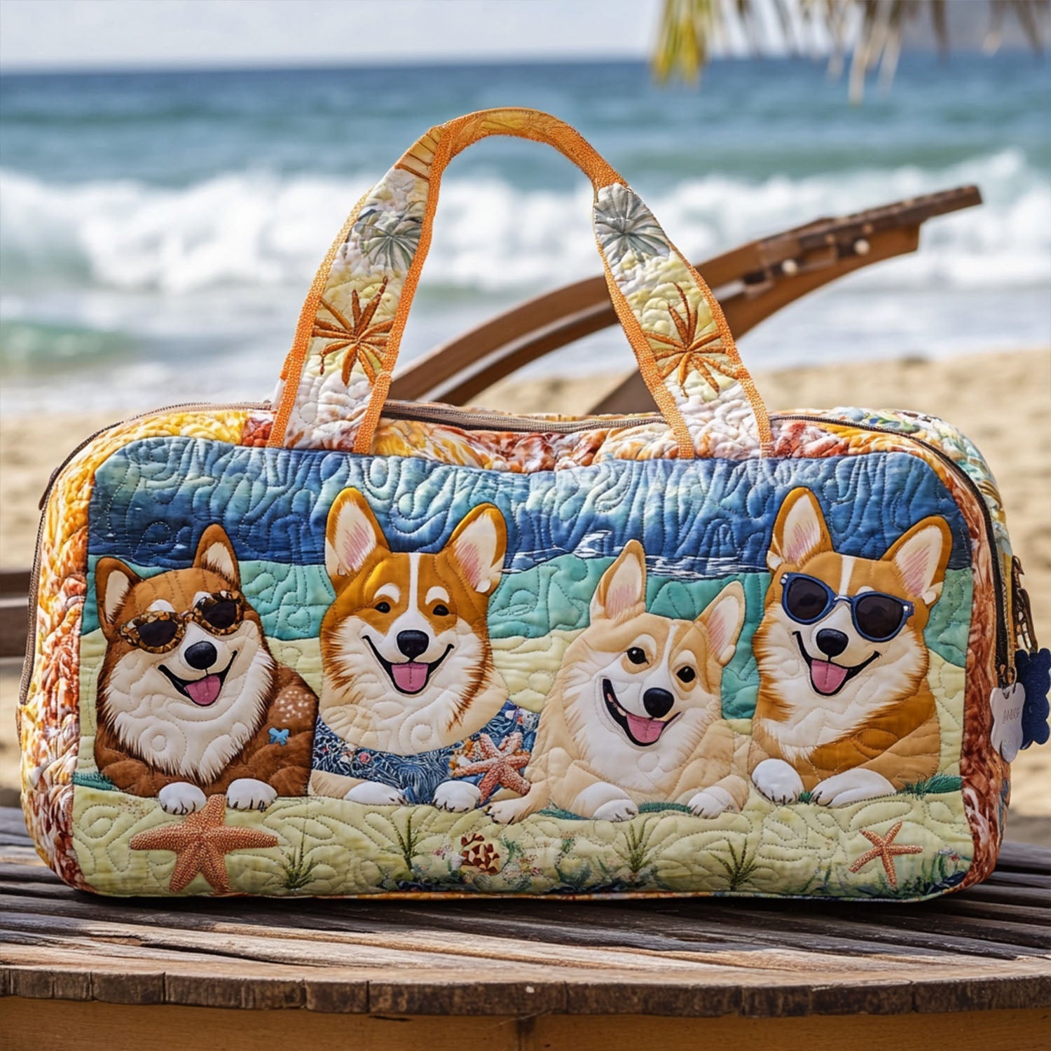 Happy Herder Quilted Duffle Bag Best Gym Duffle Bag Best Dog Lovers Gifts For Him Her