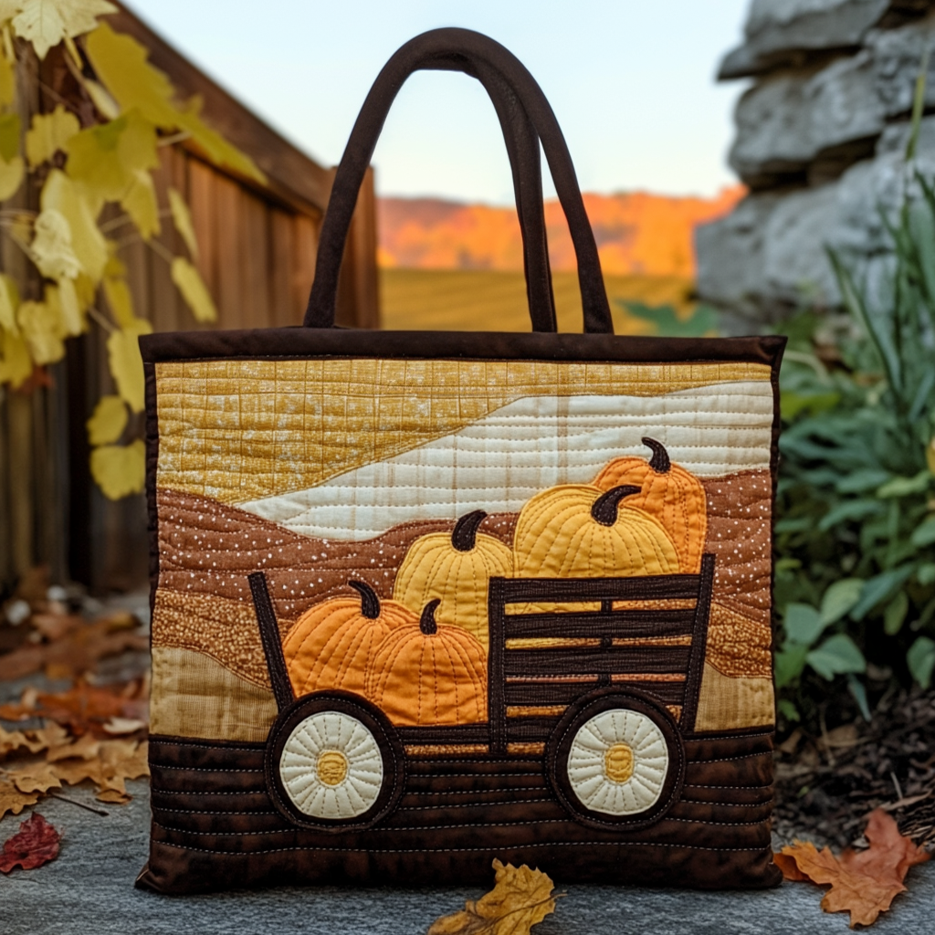 Harvest Glow Quilted Tote Bag Shoulder Bags For Women Cute Fall Gifts For Girlfriend