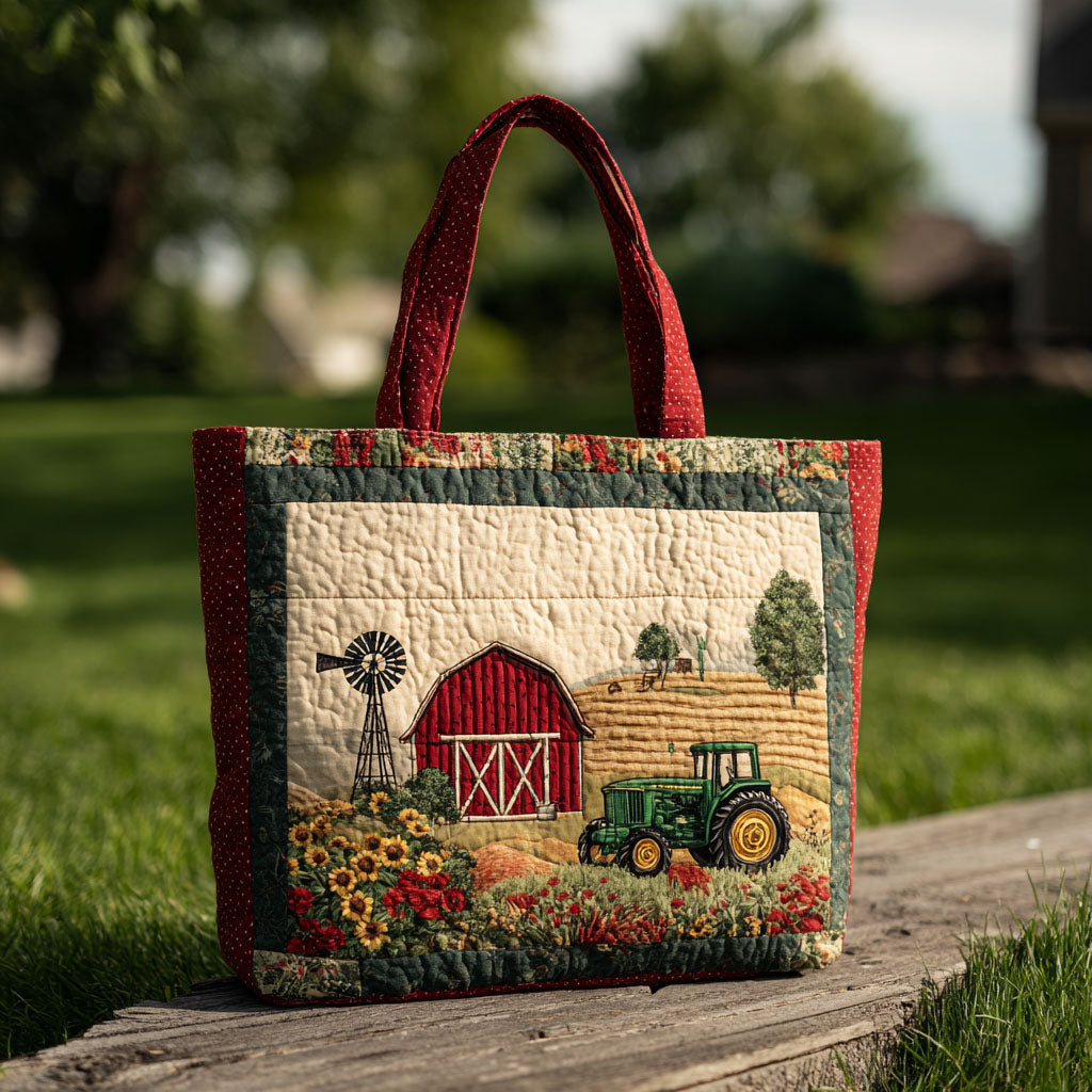 Harvest Horizon Quilted Tote Bag Top Tote Bags Father's Day Gifts For Husband