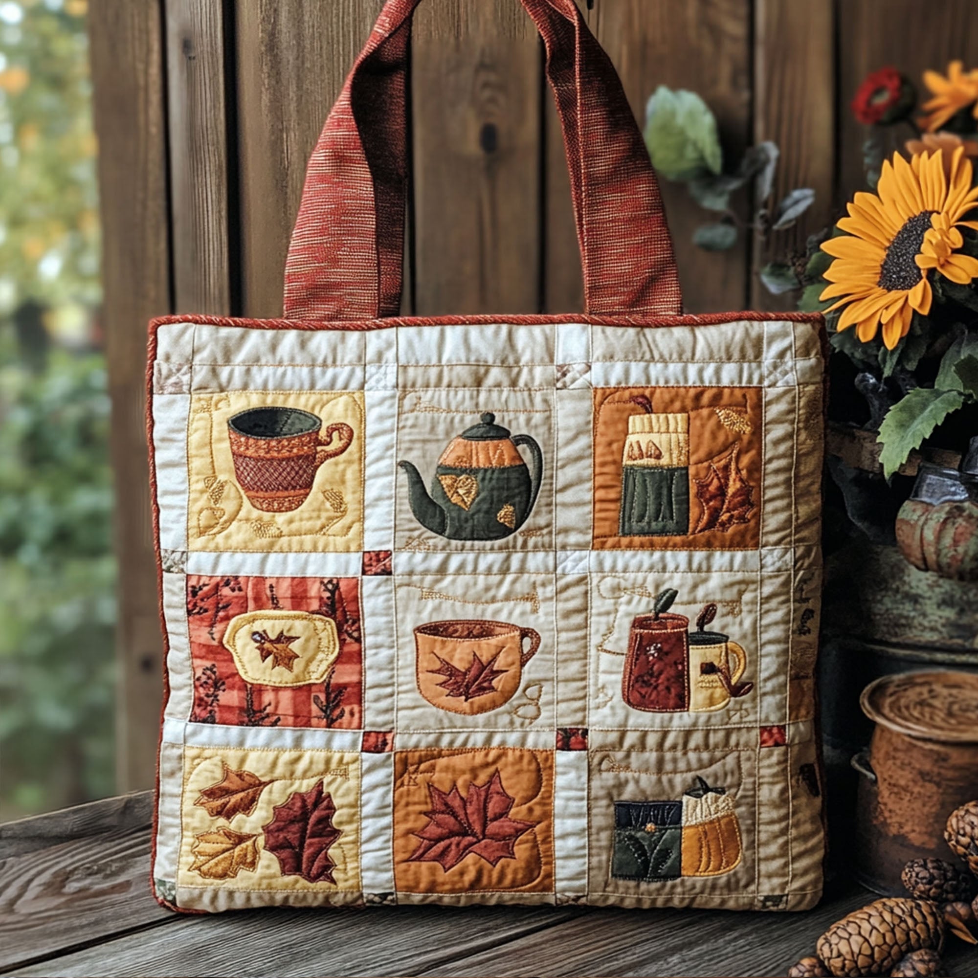 Harvest Weave Quilted Tote Bag Shoulder Bag Sale Gift Ideas For Fall