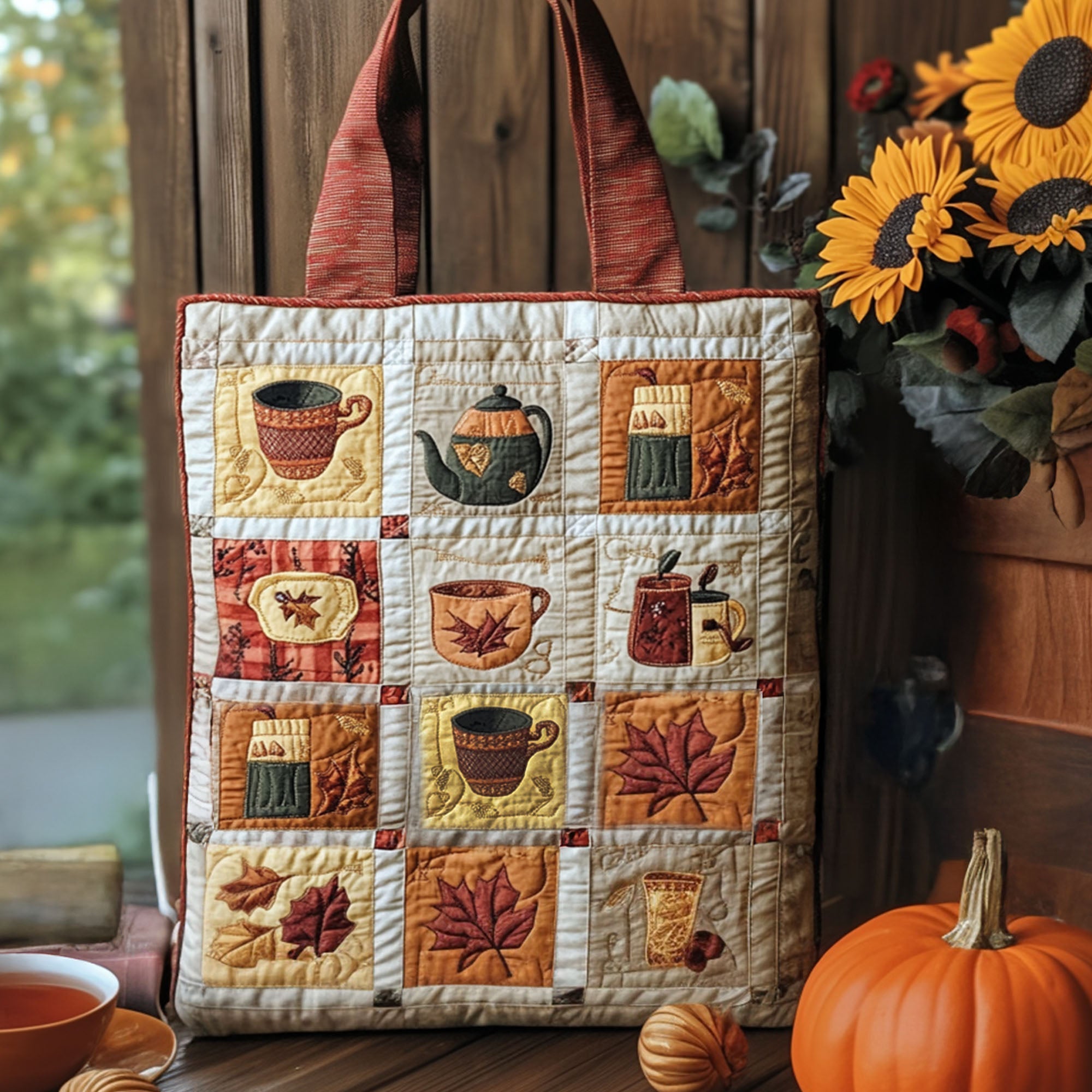 Harvest Weave Quilted Tote Bag Shoulder Bag Sale Gift Ideas For Fall - Image 3