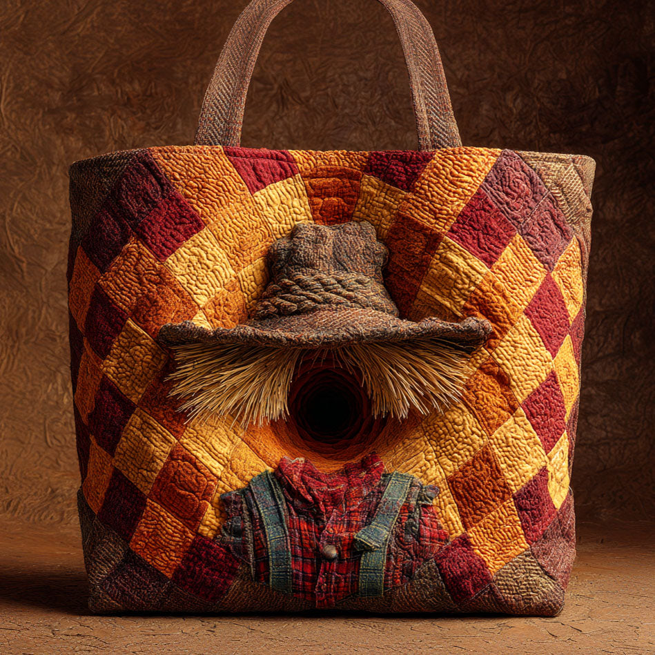 Haunted Scarecrow Quilted Tote Bag The Best Tote Bag Halloween Gifts For Her