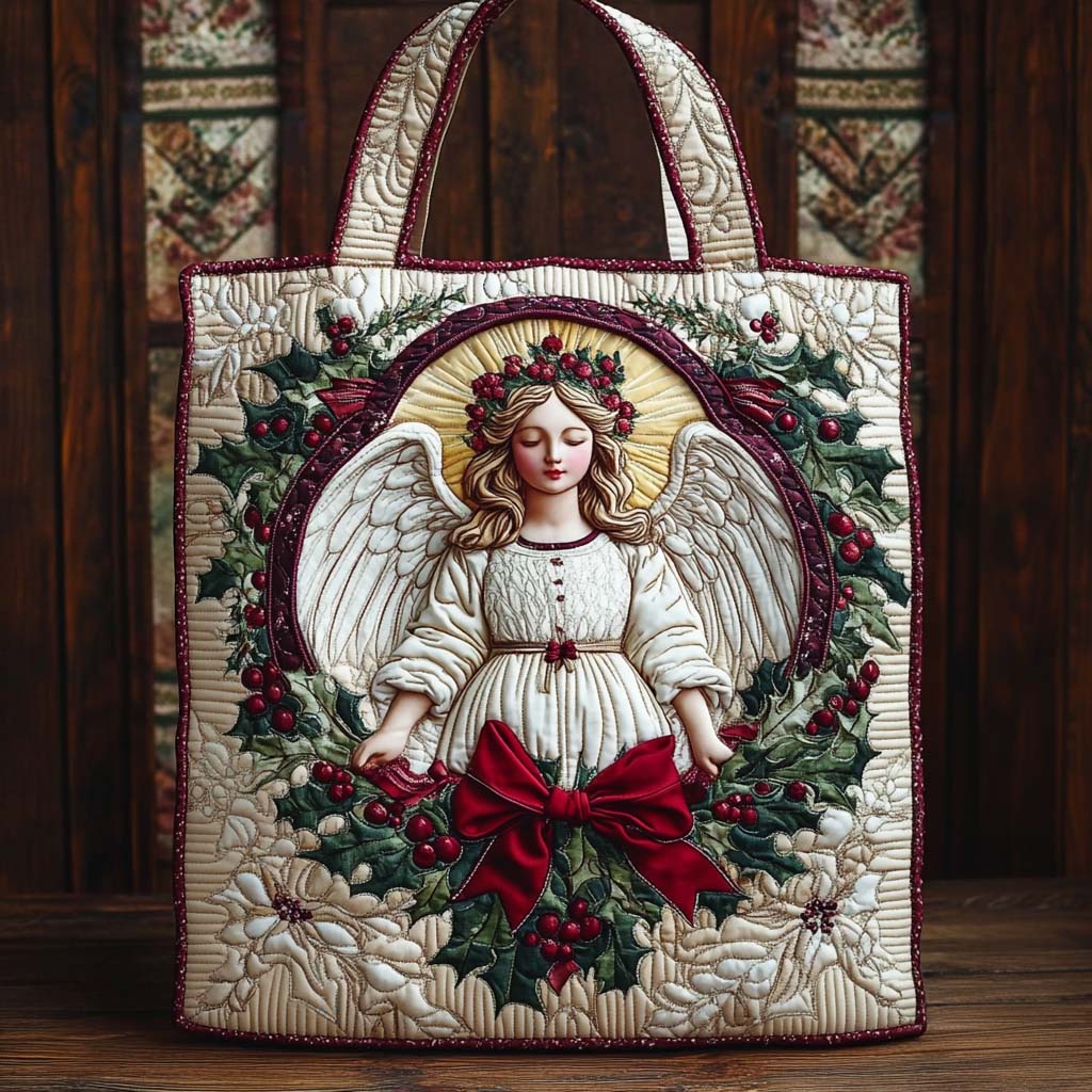 Heavenly Angel Blessing Quilted Tote Bag Good Shoulder Bags Good Christian Gifts
