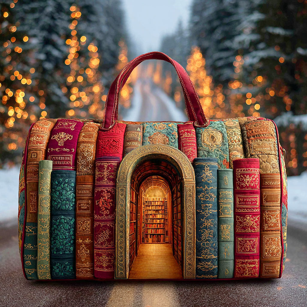 Hidden Library Quilted Duffle Bag Best Duffle Bags For Travel Gifts For Readers