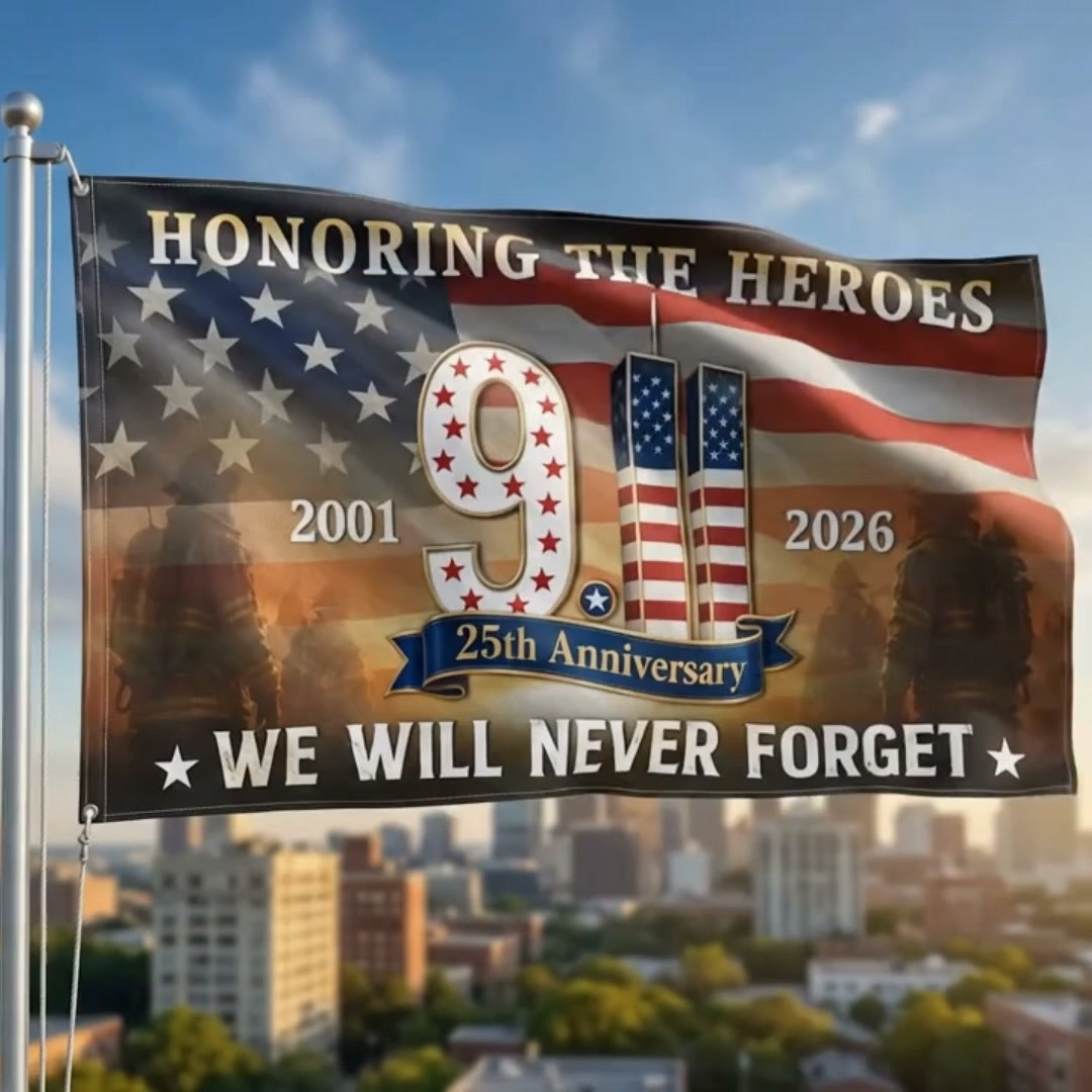 Honoring The Heroes 9 11 Flag We Will Never Forget Flag 25th Anniversary Gift Ideas