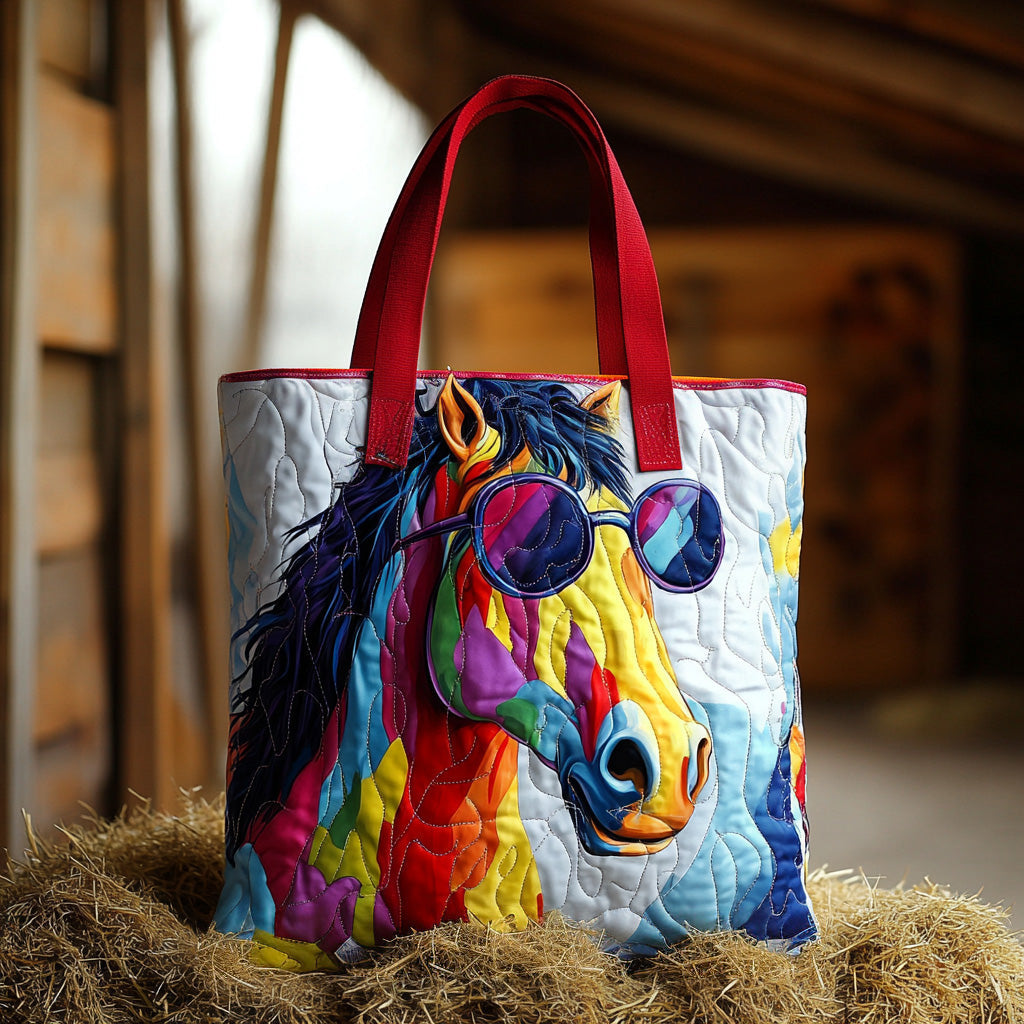 Horseplay Quilted Tote Bag Best Everyday Tote Bag Best Gifts Horse Lovers