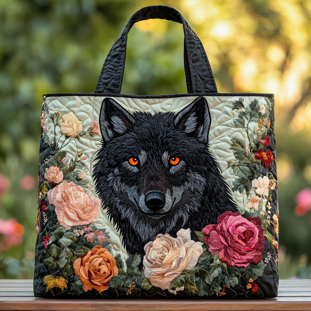 Howling Wolf Quilted Tote Bag Best Tote Bag Mother Gifts From Son