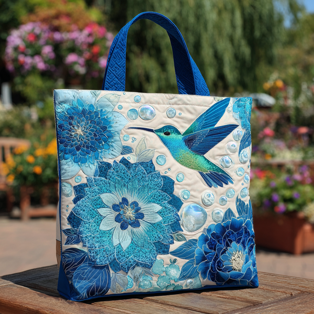 Hummingbird Glow Quilted Tote Bag Best Shoulder Bags For Everyday Hummingbird Gifts For Sisters