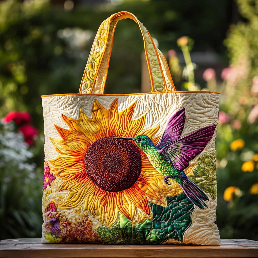 Hummingbird Joy Quilted Tote Bag The Best Tote Unique Hummingbird Presents