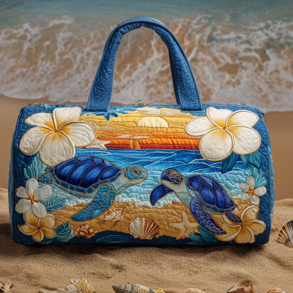 Island Escape Quilted Duffle Bag Best Weekend Duffle Bag Womens Sea Turtle Gift Ideas For Her