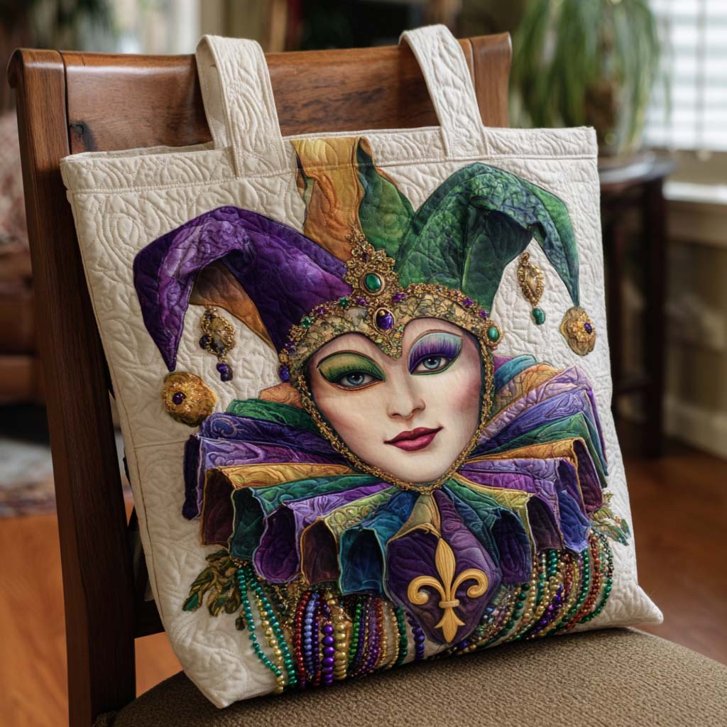 Jester Energy Quilted Tote Bag Best Everyday Tote Mardi Gras Gifts For Him