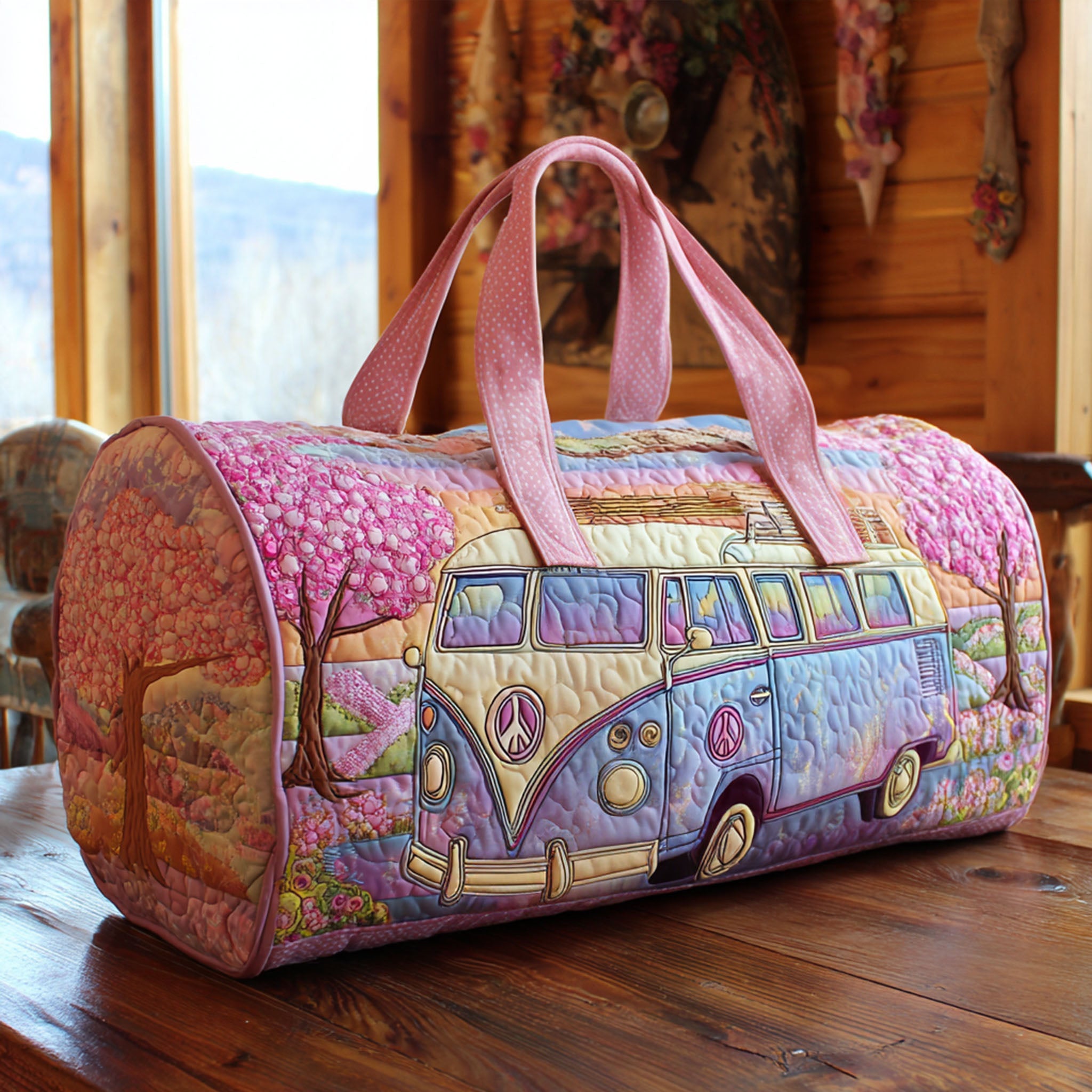 Journey Vibes Quilted Duffle Bag Trendy Duffel Bags Gift Ideas For Hippie Mom