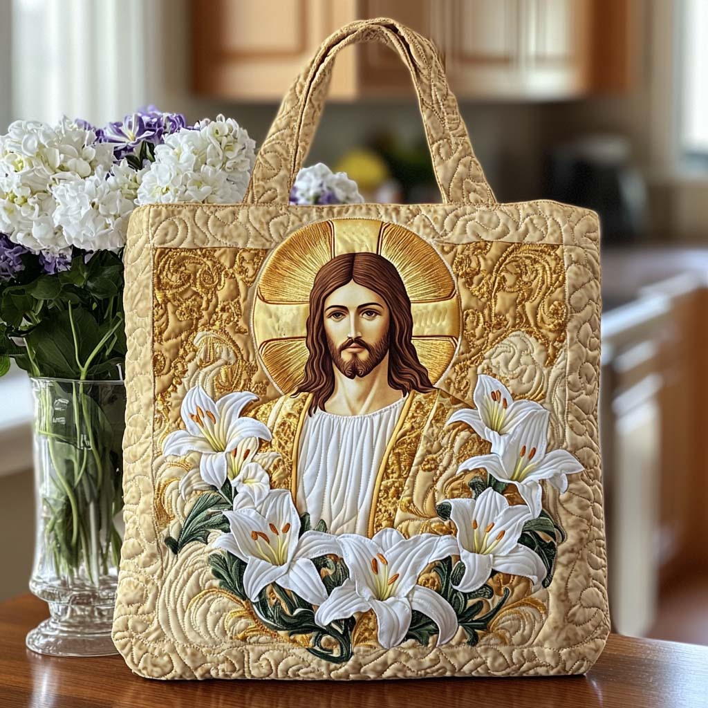Joyful Savior Song Quilted Tote Bag Best Ladies Tote Bags Christian Gifts For Women