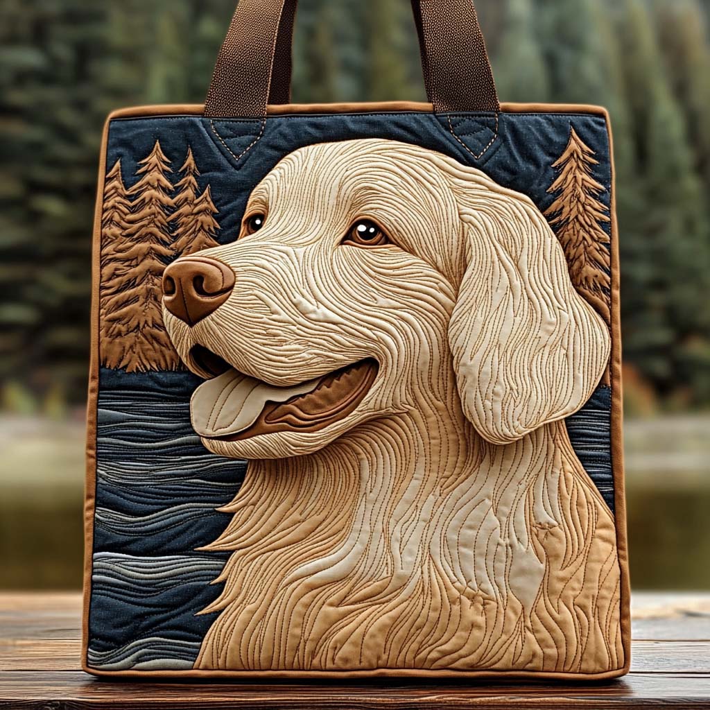 Lakeside Golden Grace Quilted Tote Bag The Best Tote Bag Presents For Golden Retriever Owners