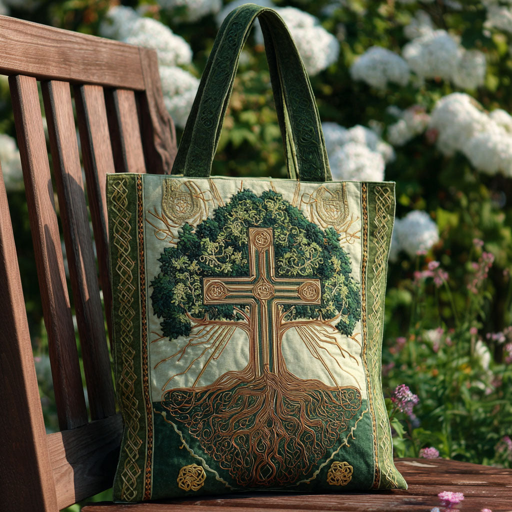 Light of the Cross Quilted Tote Bag Womens Shoulder Bags Gifts For Church Members