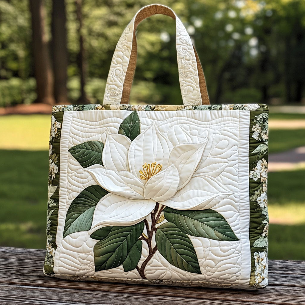 Magnolia Love Quilted Tote Bag Best Shoulder Handbags Good Birthday Gifts For Your Mom