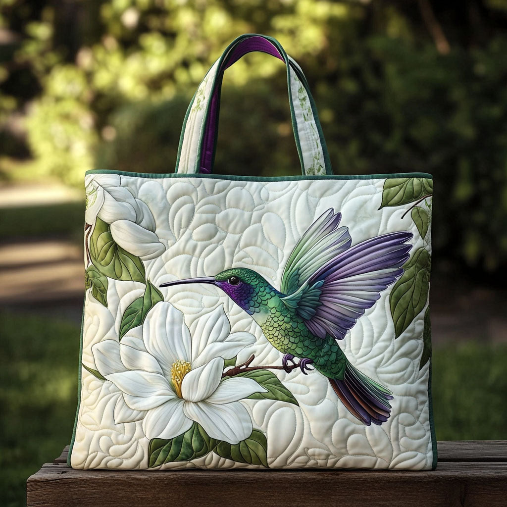 Magnolia Melody Quilted Tote Bag Best Totes For Women Novelty Hummingbird Gifts