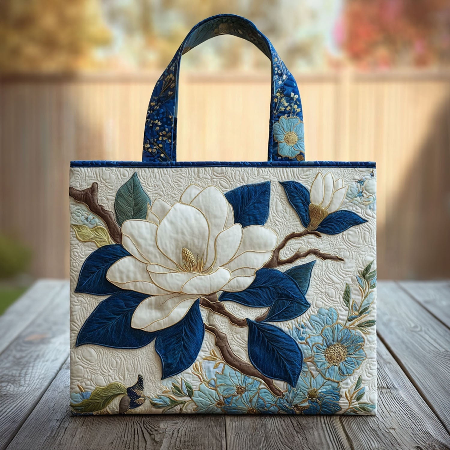 Magnolia Peace Quilted Tote Bag Best Totes Unusual Mother's Day Gifts