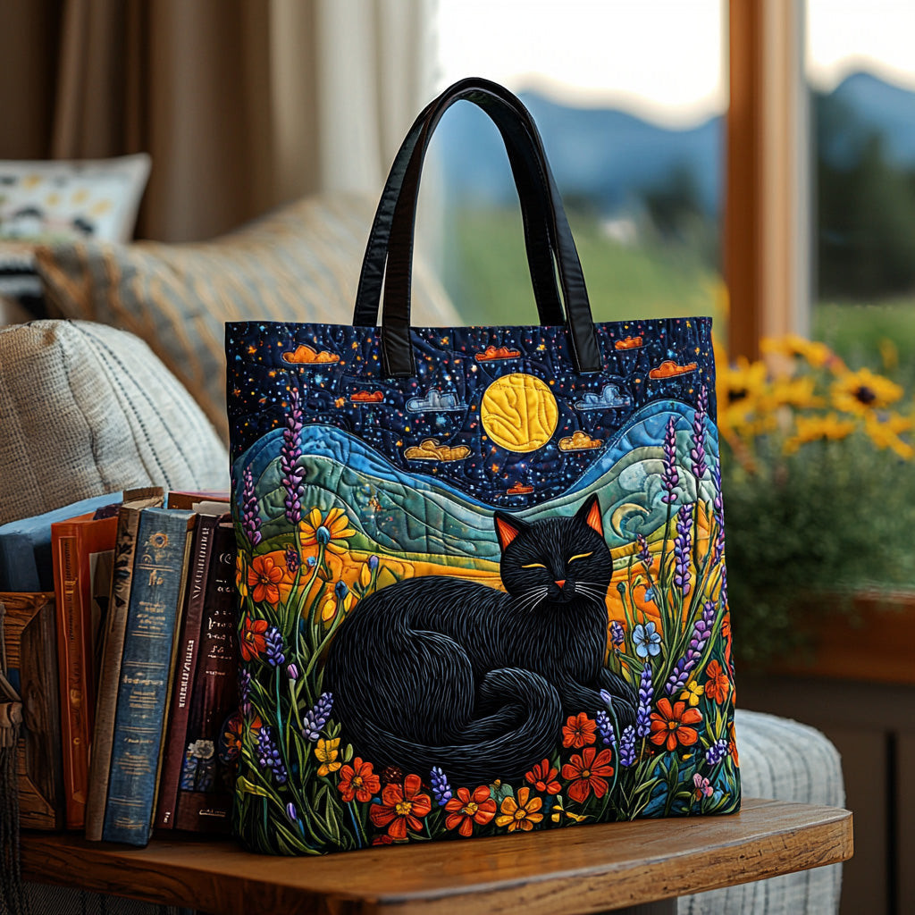 Meowgic Hour Quilted Tote Bag Best Work Totes For Women Cute Cat Gifts