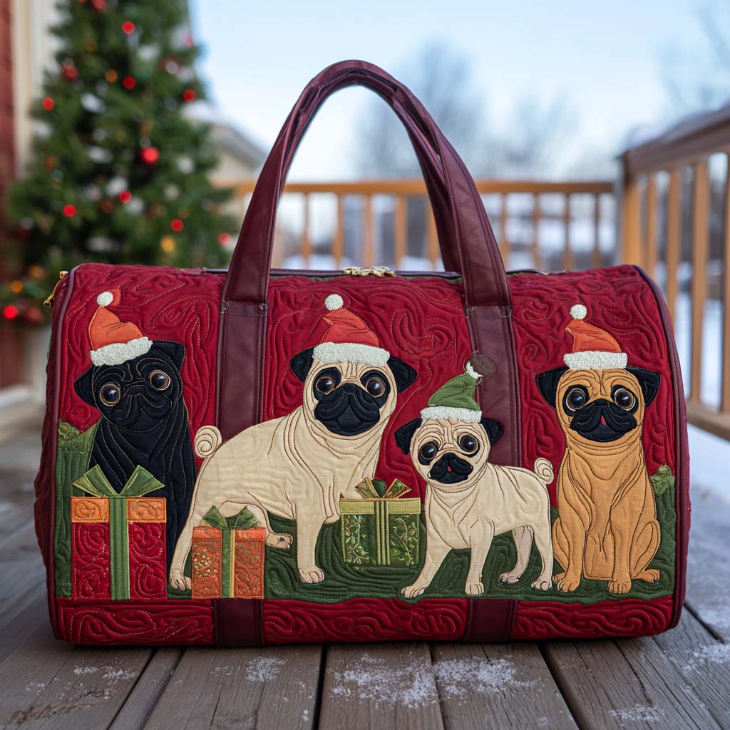 Merry Snuffles Quilted Duffle Bag Large Duffle Bags For Travel Presents For People With Dogs