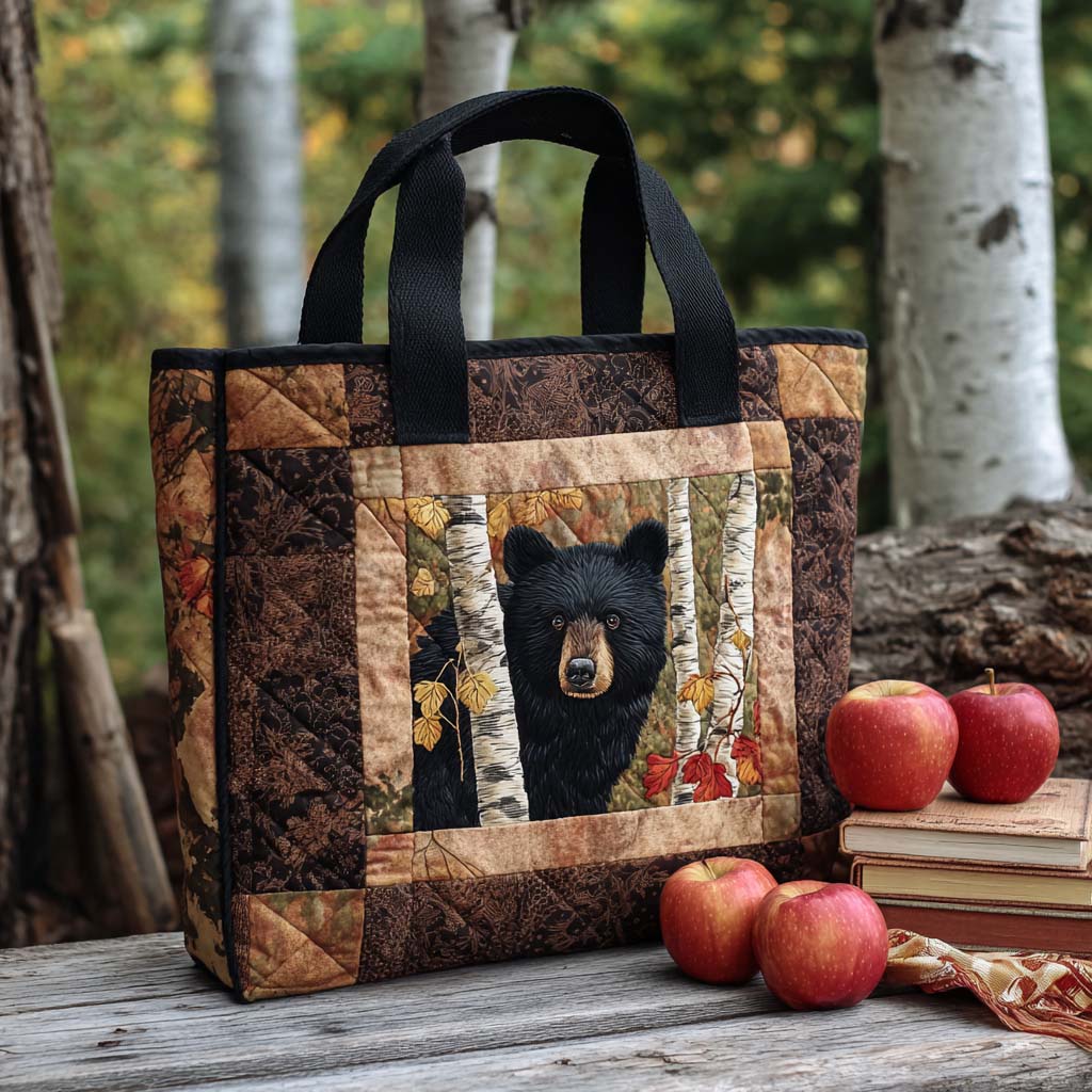 Midnight Cub Quilted Tote Bag Popular Designer Tote Bags Bear Gifts For Men