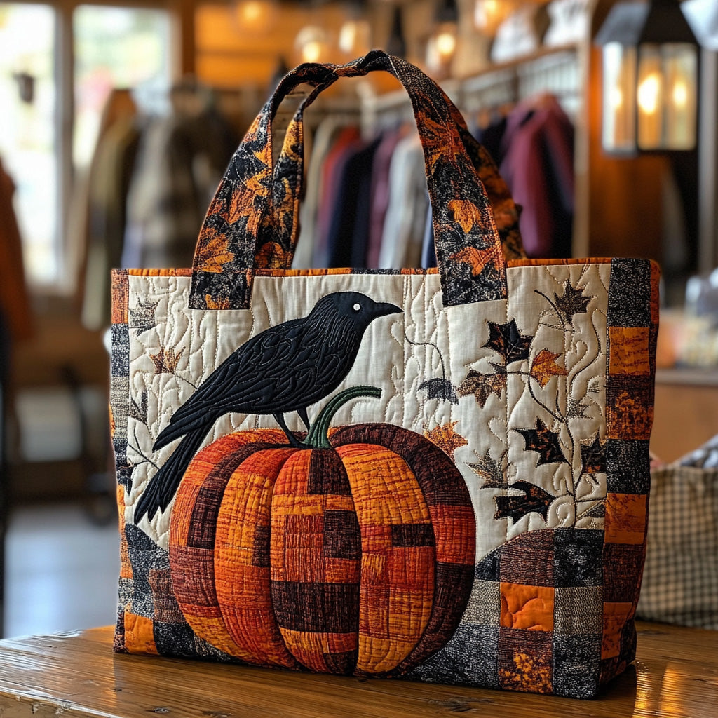 Midnight Harvest Quilted Tote Bag Best Tote Bag Cute Fall Gift Ideas