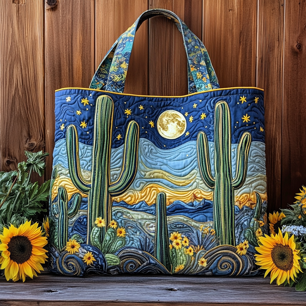 Moonlight Bloom Quilted Tote Bag Popular Womens Tote Bags Funny Mexican Gifts