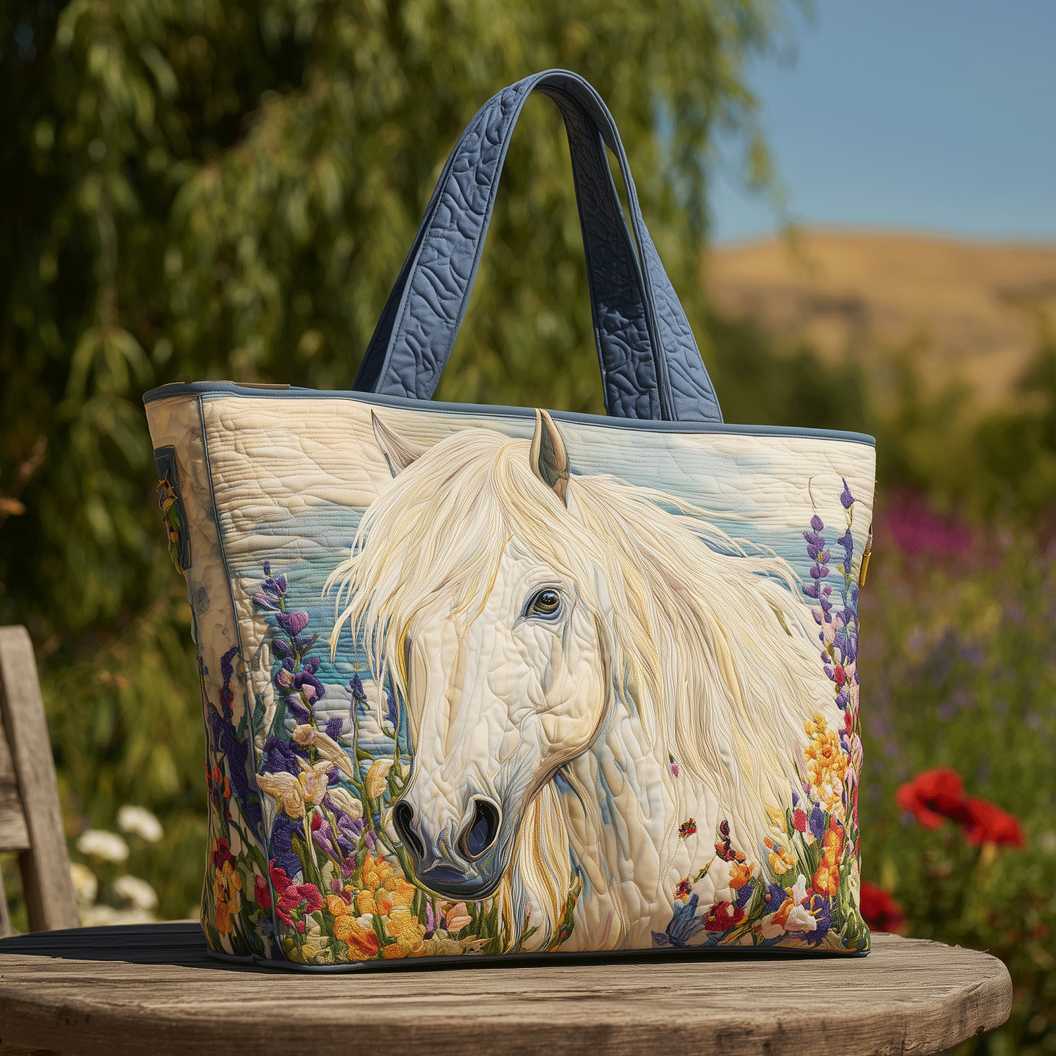 Mystic Mane Horse Quilted Tote Bag Best Quality Tote Bags Horse Themed Gifts For Adults