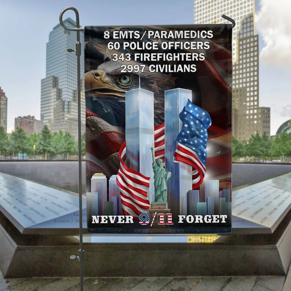 Never Forget 9 11 Patriot Day September 11th Attacks Memorial Flag 911 Tribute Flag Best Gift For Dad