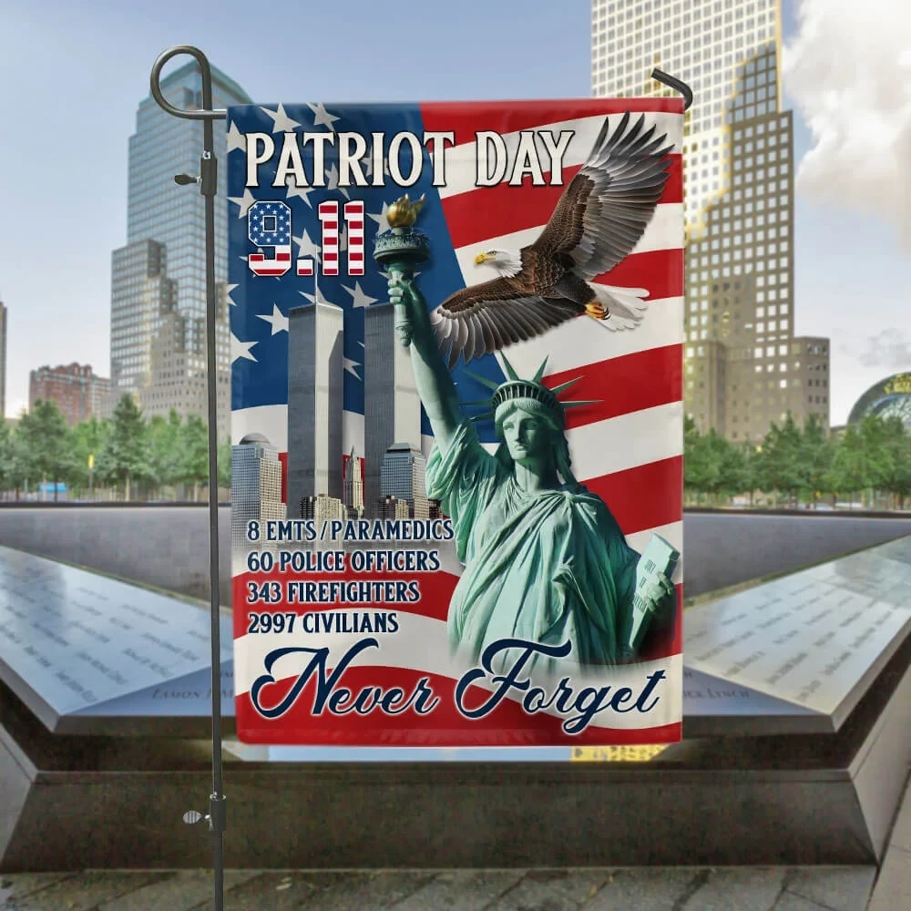 Never Forget Patriot Day 9 11 Memorial American Flag 911 Patriotic Flag Gift Ideas