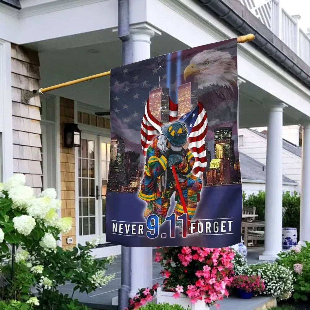 Never Forget September 11th American Eagle Flag 911 25th Anniversary Flag Tribute Gift For Patriots
