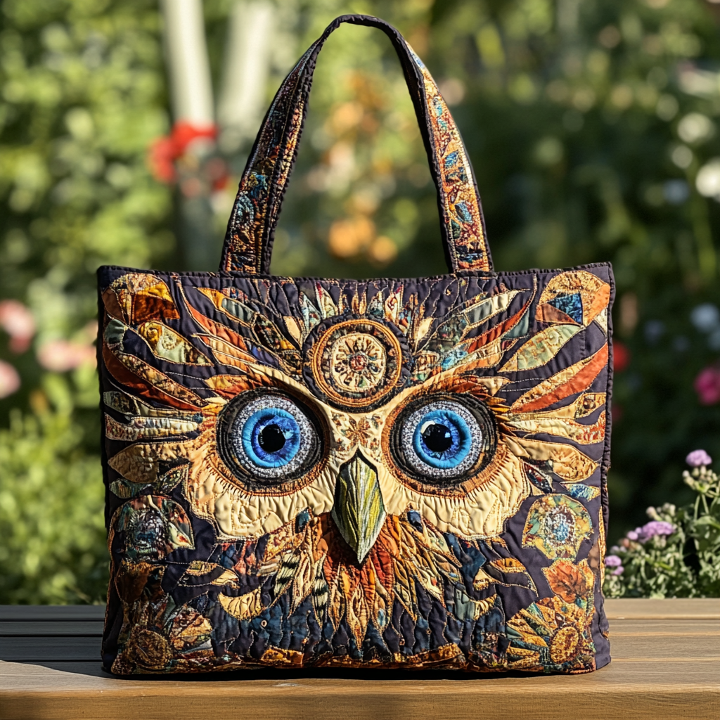 Night Owl Quilted Tote Bag Best Handbag For Everyday Use Owl Gifts For Mom Mother's Day