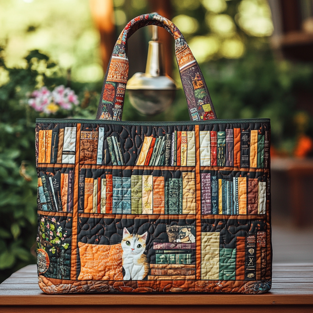 Novel Charm Quilted Tote Bag Top Tote Bags Shoulder Bag Hobo
