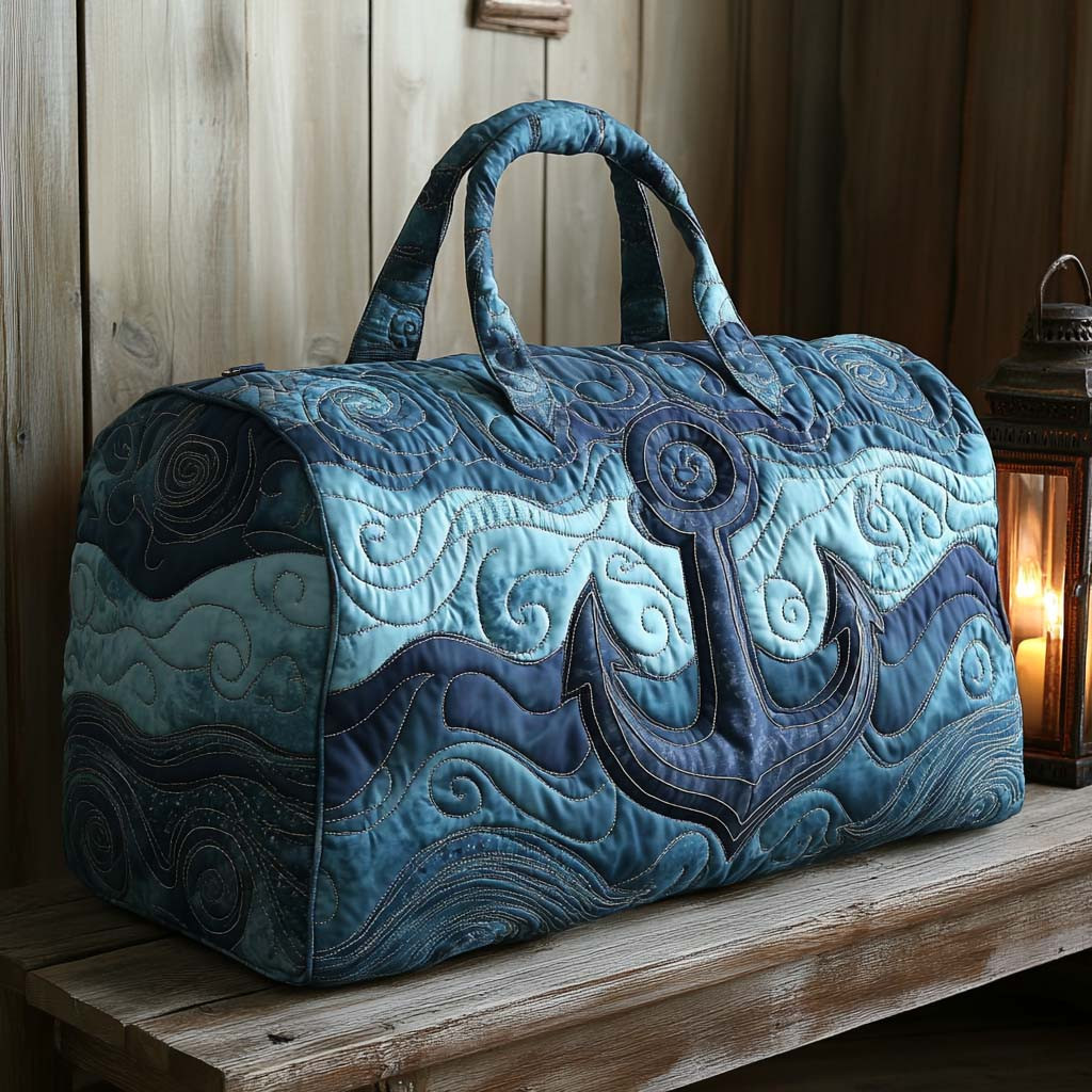Ocean Anchor Quilted Duffle Bag Trendy Duffle Bags For Women Birthday Gifts For Her