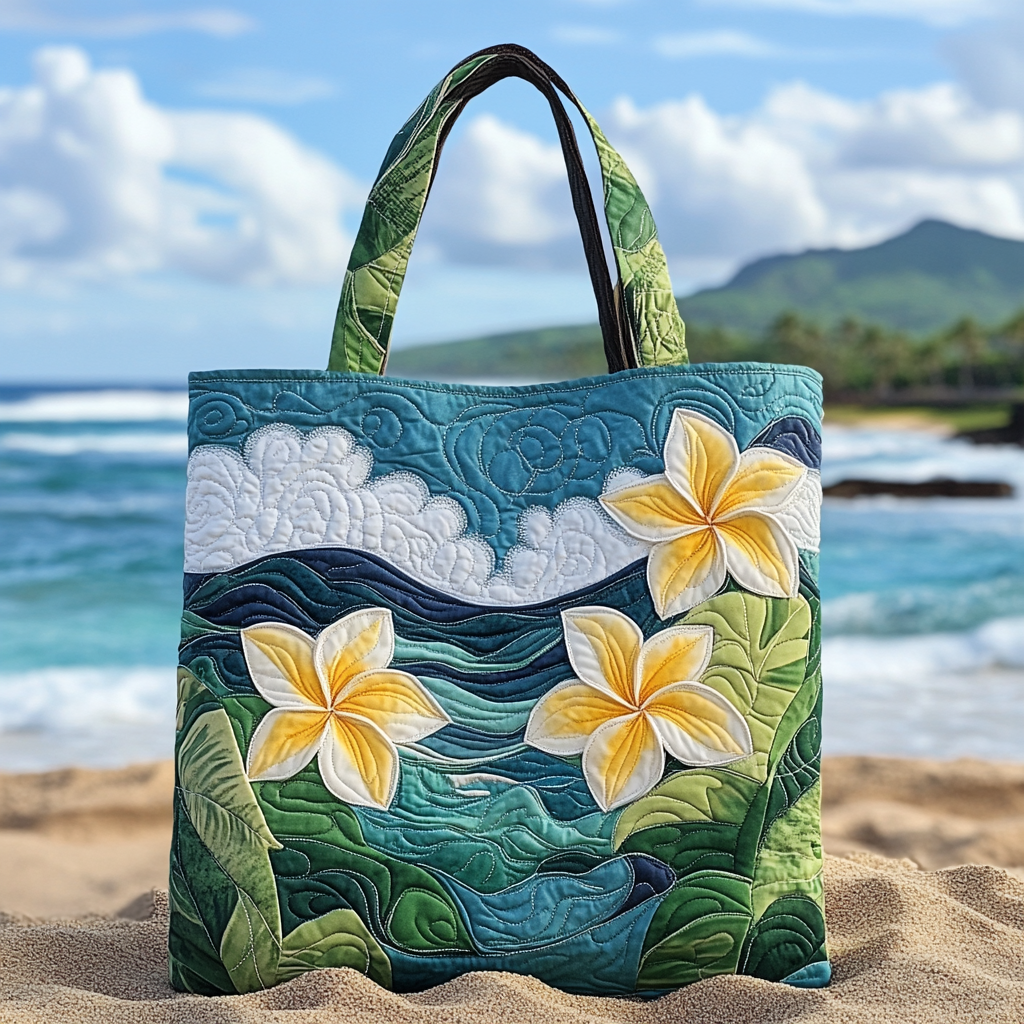 Ocean Breeze Quilted Tote Bag Top Tote Bags Beach Lover Gifts For Her