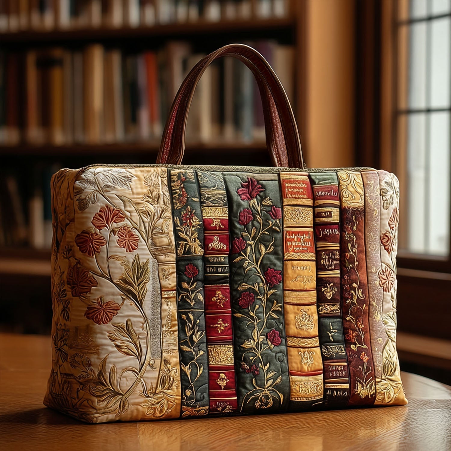 Page Turner Quilted Tote Bag Best Shoulder Bag For Women Book Lover Gifts For Women