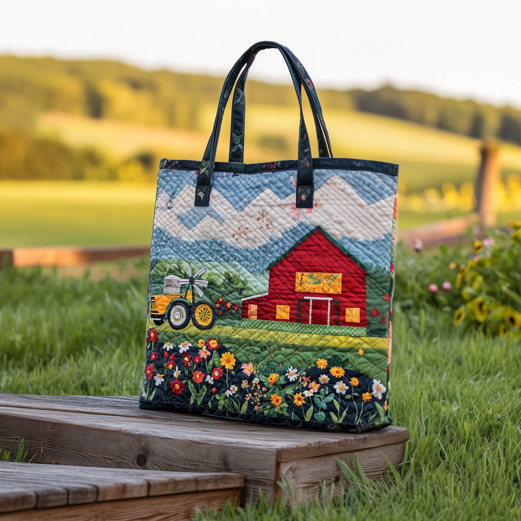 Pastoral Panorama Quilted Tote Bag The Best Tote Bag Cool Gifts For Dad