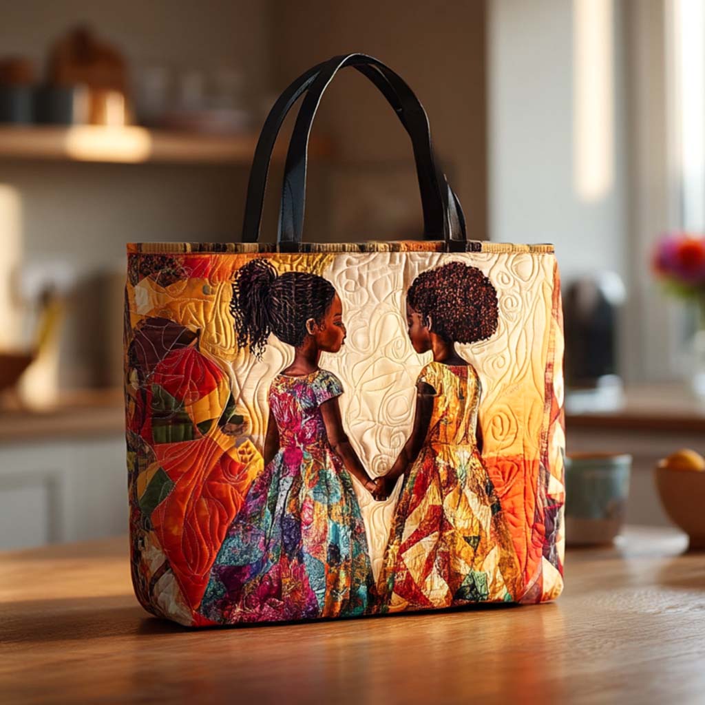 Patchwork Love Quilted Tote Bag Best Luxury Tote African American Heritage Month Gifts