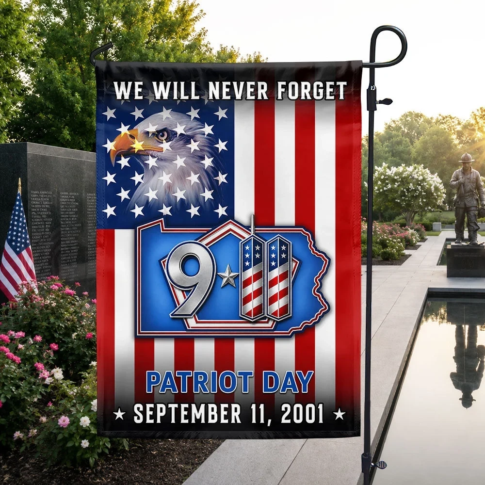 Patriot Day Garden We Will Never Forget September 11 Decor Flag Patriotic House Decor