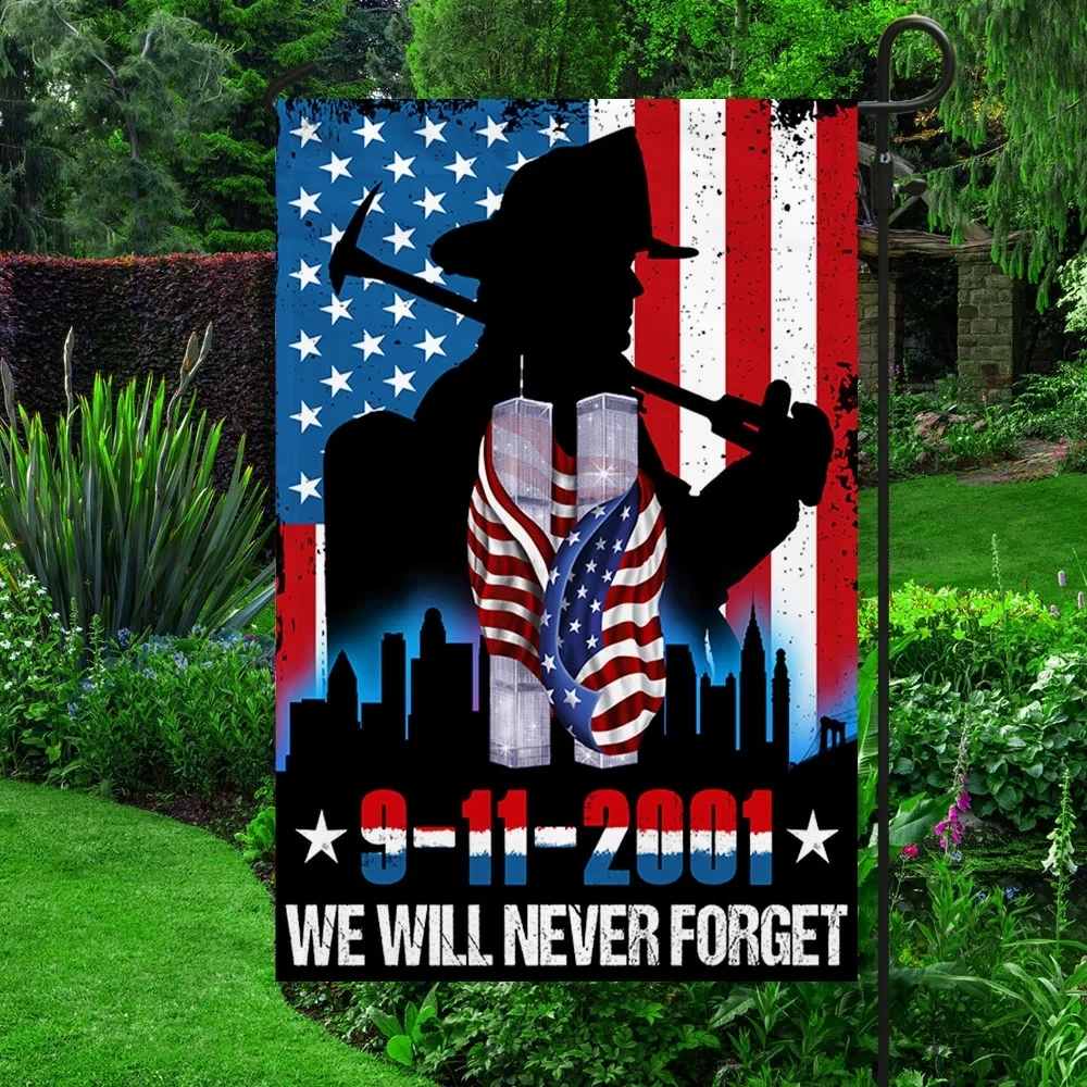 Patriot Day We Will Never Forget 911 American Flag Patriotic House Decor Memorial Gift Ideas