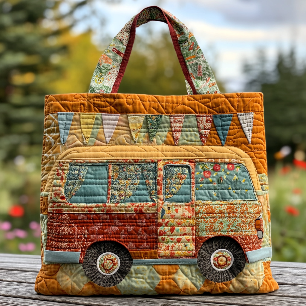 Peace Ride Quilted Tote Bag Best Bags For Women Great Camping Lover Gifts