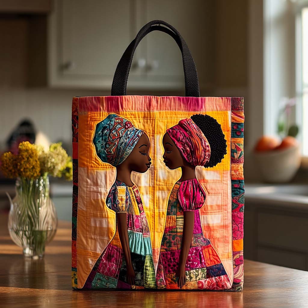 Peaceful Play Quilted Tote Bag Most Popular Tote Bags Black History Month Gifts - Image 3