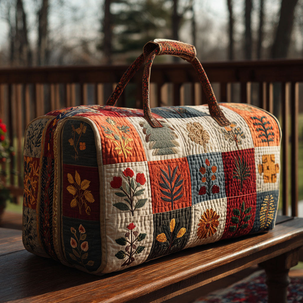 Petal Serenade Quilted Duffle Bag Weekender Duffel Bag For Women Birthday Present Ideas For Her