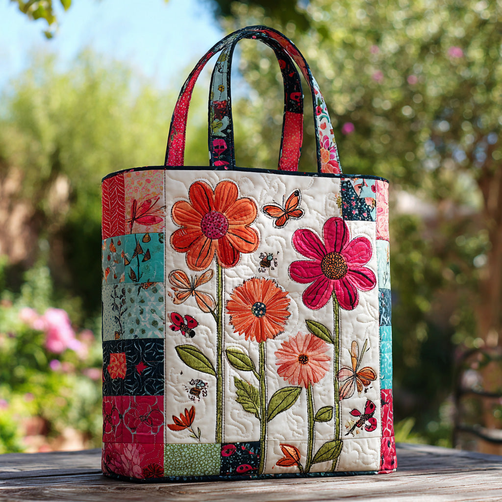 Petal Spirit Quilted Tote Bag Handbag For Women Gifts For Mum Birthday