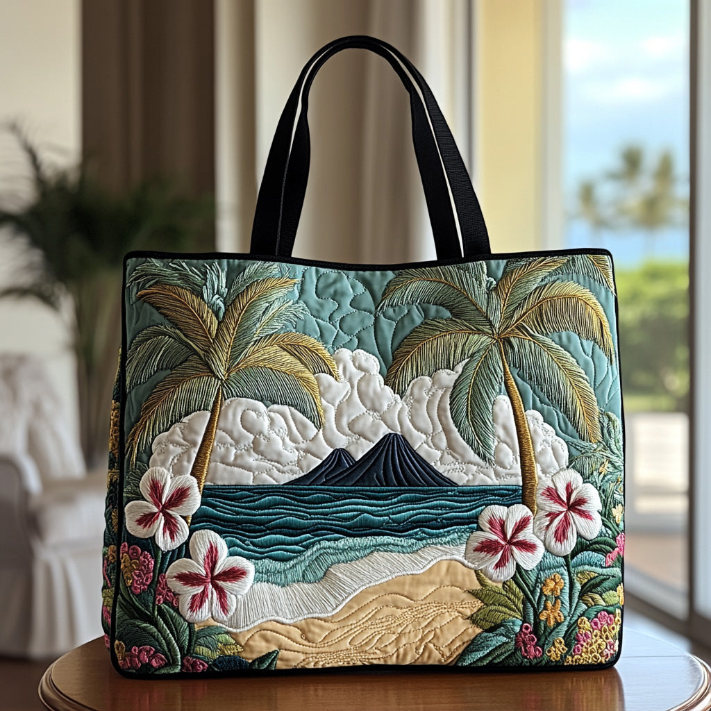Plumeria Petals Quilted Tote Bag Best Everyday Shoulder Bag Good Mothers Day Gifts