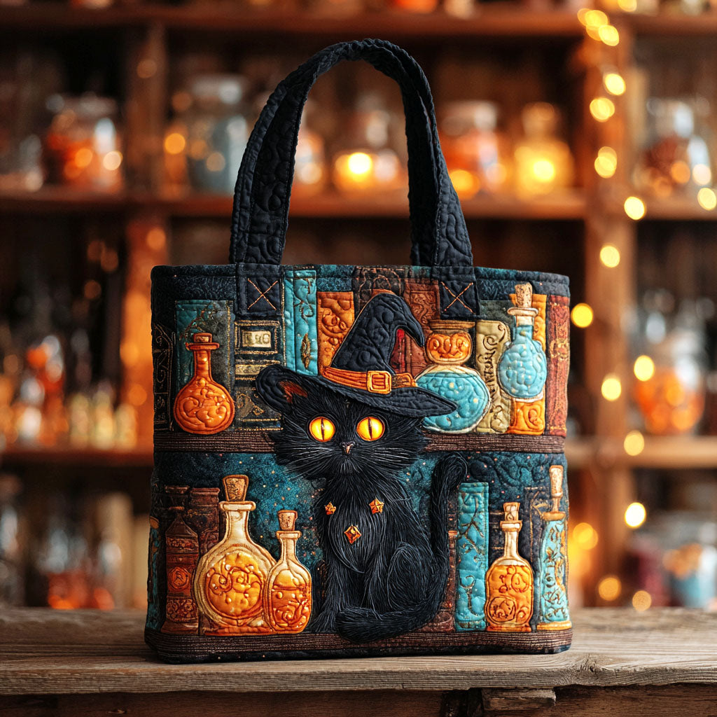 Potion Keeper Quilted Tote Bag The Best Shoulder Bags Presents For Cat Lovers