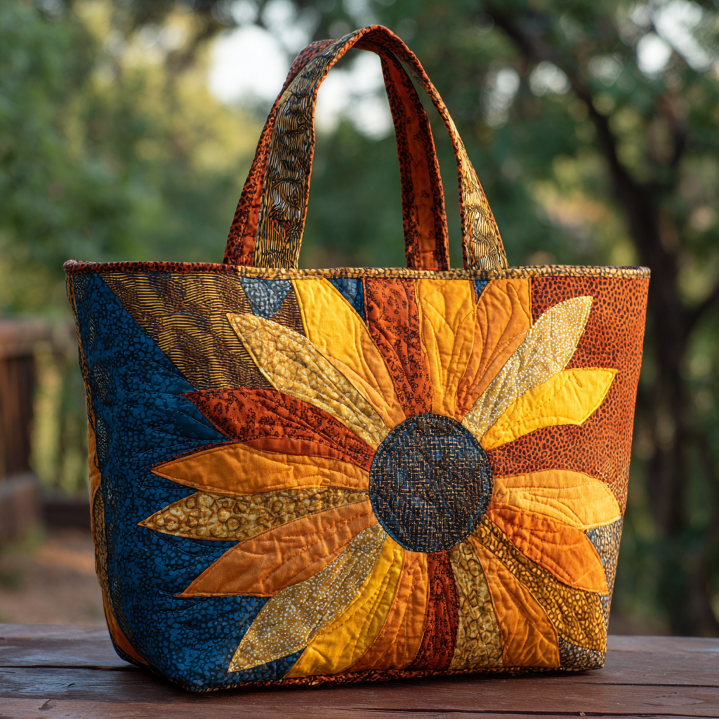 Radiant Patch Quilted Tote Bag Tote Bags For Women Sunflower Presents