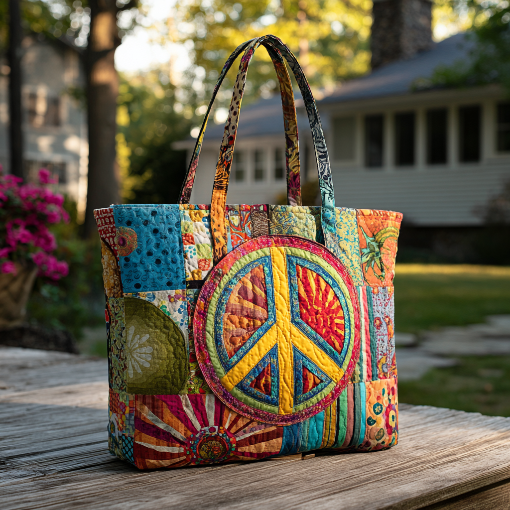 Radiant Stillness Quilted Tote Bag Ladies Shoulder Bags Best Gifts For The Hippie In Your Life