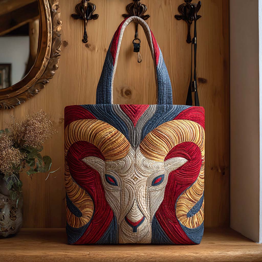 Ram Blaze Quilted Tote Bag Famous Tote Bags Sheep Related Presents