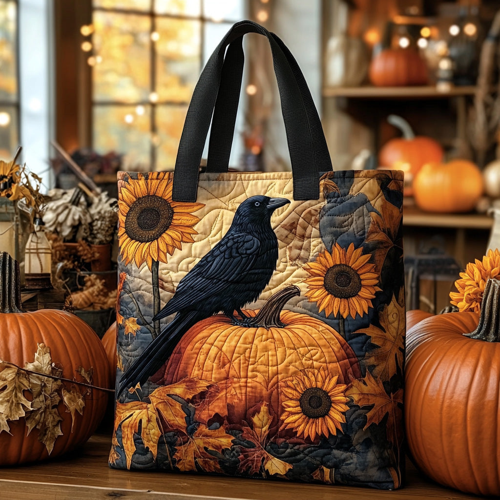 Raven Rustle Quilted Tote Bag Best Everyday Tote Bag Best Autumn Gifts